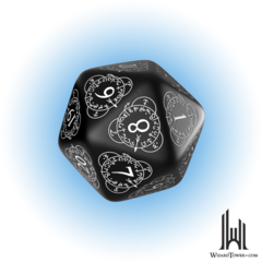 Elven Countdown D20 - Black/White